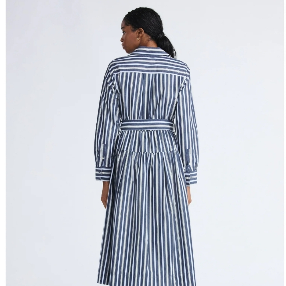 Free Assembly Women's and Women’s Plus Belted Cotton Maxi Shirtdress - Picture 4 of 7